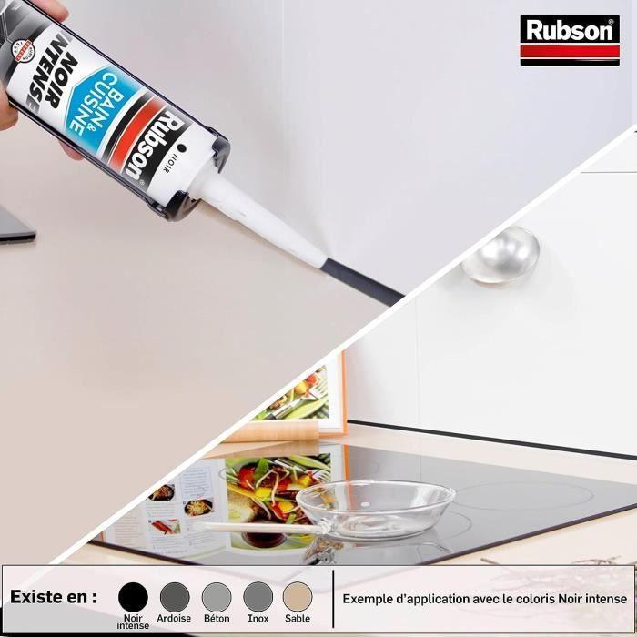 Mastic sanitaire - rubson - 280 ml - élastomère silicone - anti-moisissures - ardoise