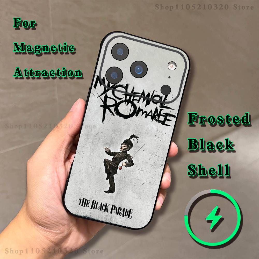 

My C-Chemical R-Romance Phone Case For iPhone 16,15,14,17,13,12,11,Pro,Max,Plus,E,Air,Mini Magnetic Frosted Black iPhone17pro