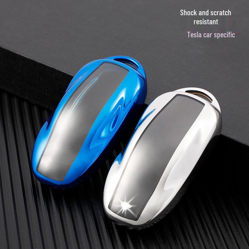 Transparent Soft Rubber Key Case for Tesla Model 3/Y