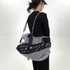 Street Personality Millennial Babes Tote Bag Pin Splicing Large Capacity Shoulder Messenger Bag