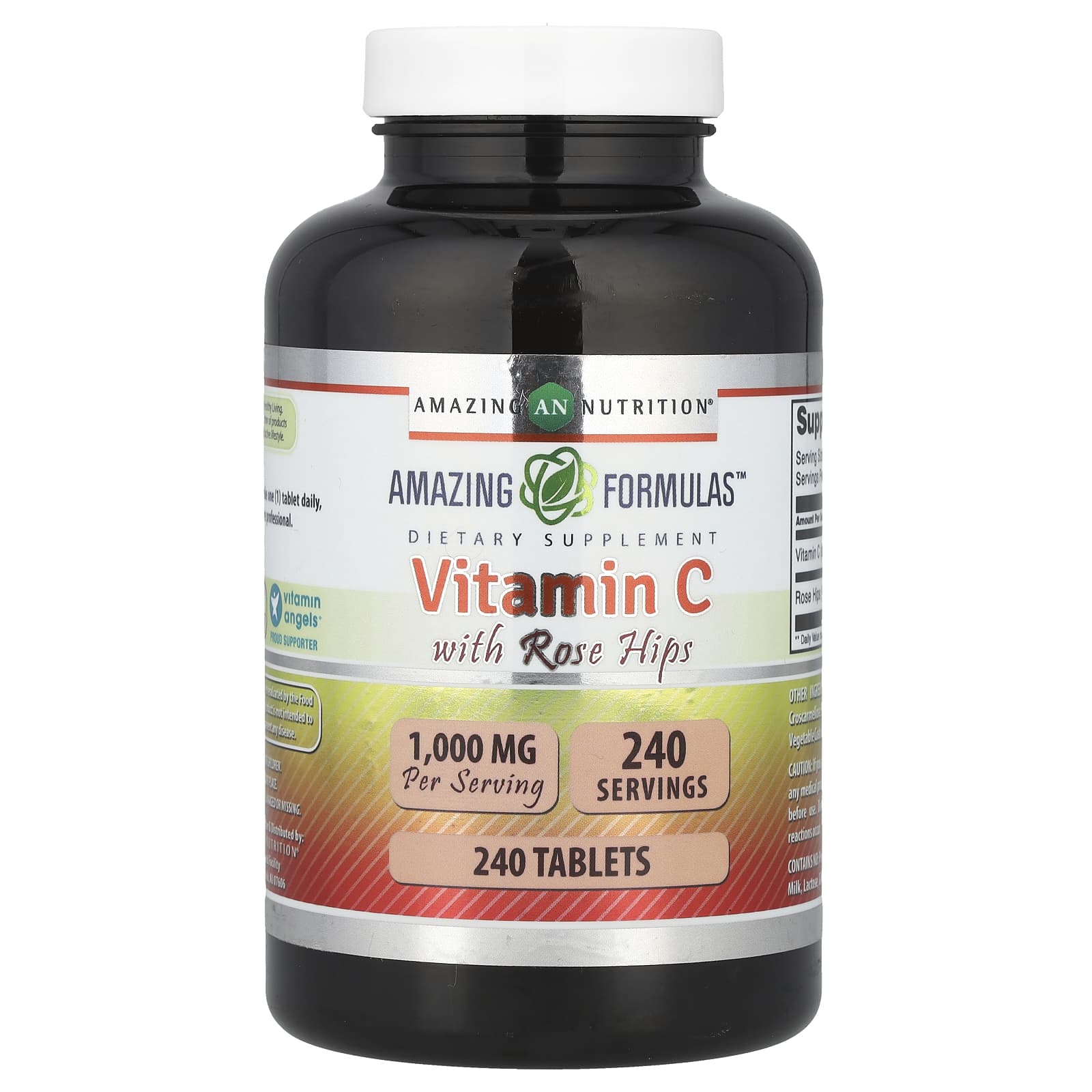 

Amazing Nutrition, Вітамін С з шипшиною, 1000 мг, 240 таблеток