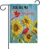 Dyrenson Spring Summer Sunower Cardinal Decorative Garden Ag, You Are My Sunshine Red Birds Ower Yard Outside Home Dec GGX