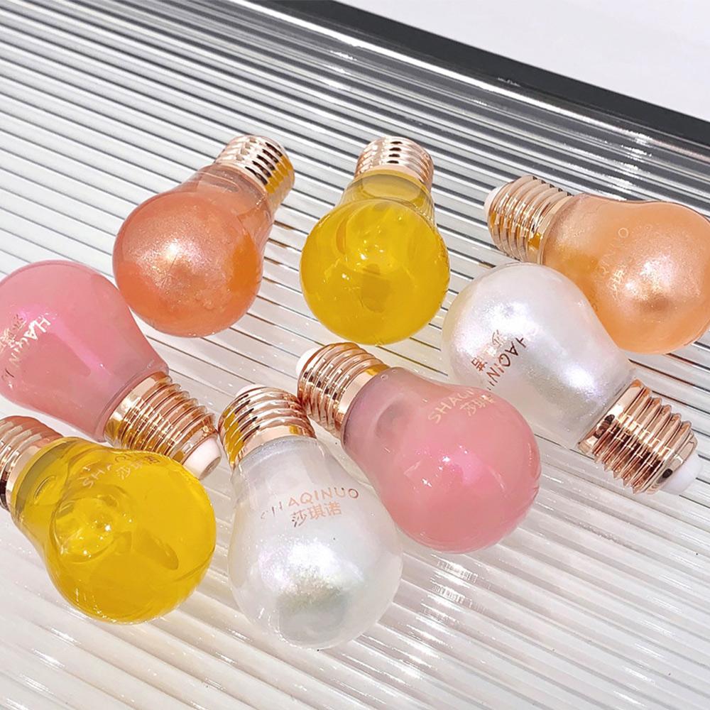 SHAQINUO Small Bulb Lip Honey Transparent Water Glass Lip Glaze Pearlescent Fine Flash Mirror Doe Lips Moisturizing