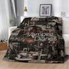 Damon Salvatore The Vampire Diaries Printed Blanket Picnic Blankets Warm Blanket Soft and Comfortable Blanket Home Travel Gift