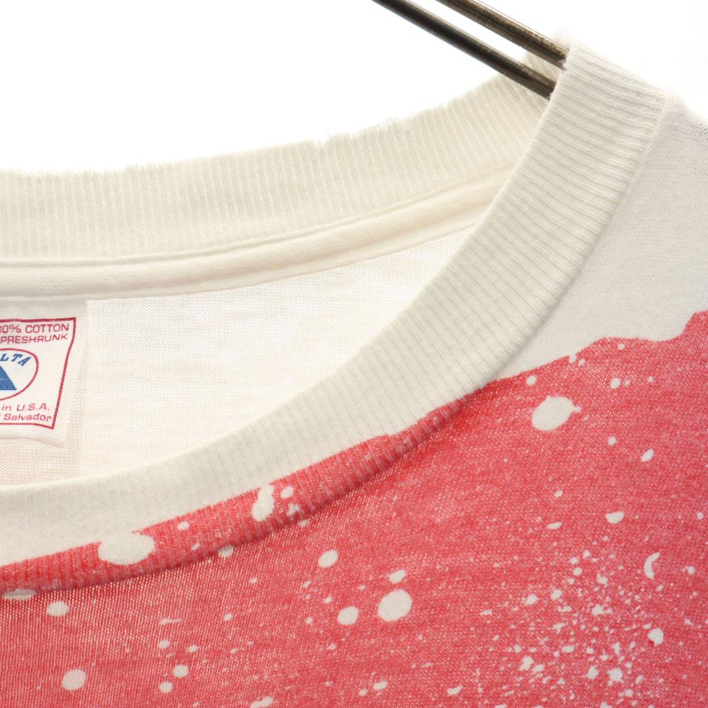 Delta 90er Jahre Alte amerikanische Flagge hergestellt in den USA Sterne und Streifen Kurzarm T-Shirt Herren Gebraucht