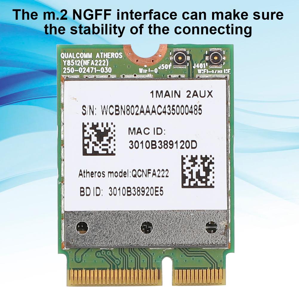 Für Qualcomm Atheros WIFI-Karte 2,45 GHz Dual Band 802.11abgn mit für Bluetooth 4.0