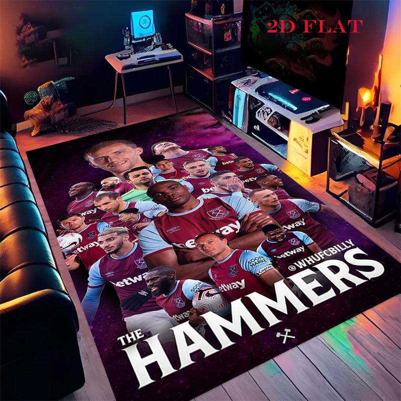 West Ham United Carpet Rug for Living Room Bedroom Home Sofa Decoration,Kids play Nonslip Floor Mat