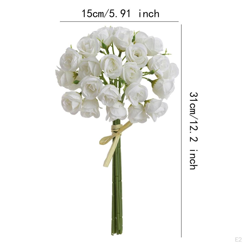 Rtificial Roses Bouquet 27 Heads 31cm Long Stem Rose Beautiful Elegant for Farmhouse Bathroom Home