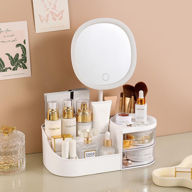 Desktop Storage Box for Stationery, Cosmetics, and Dormitory Use