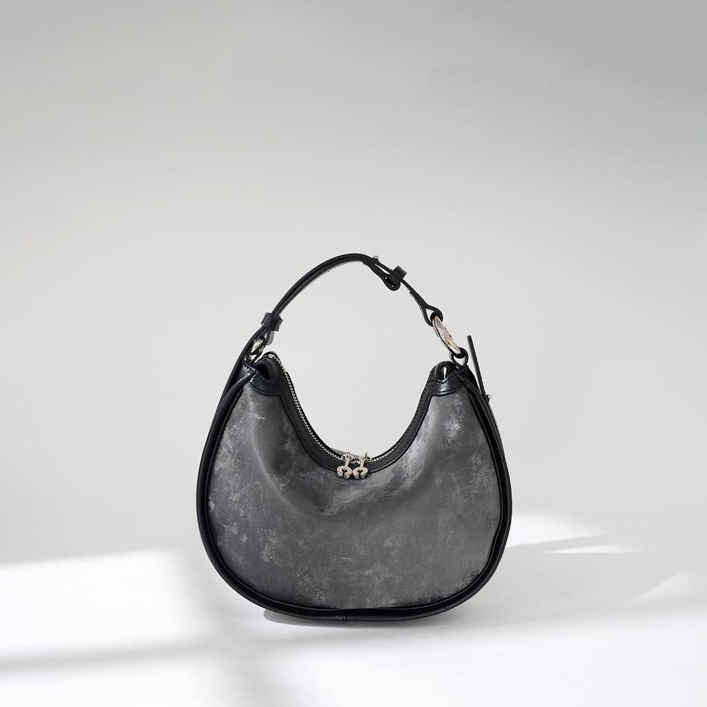 Crescent Crossbody Bag: 2025 Style, Versatile Small Women's Design, High-End Silk Satin Fashion.