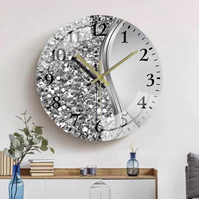 Wanduhr Dekorativ Ästhetisch Rund Künstlerisches Ornament Leise für Büro Esszimmer