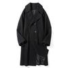 ROMON Men's Mid-Length Wool Blend Business Trench Coat