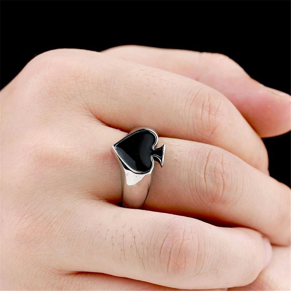 Gioielli Poker Picche Stile Gioielli Moda Prodotto Singolo Anello