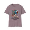 Unisex Softstyle T-Shirt Pop Art Fish Human Legs Funny Cartoon Graphic
