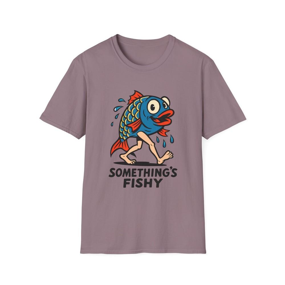 

Unisex Softstyle T-Shirt Pop Art Fish Human Legs Funny Cartoon Graphic XL