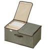 Space Saving Foldable Clothing Organizers Box Nonwoven Fabric Storage Container With Dividers And Protective Cover