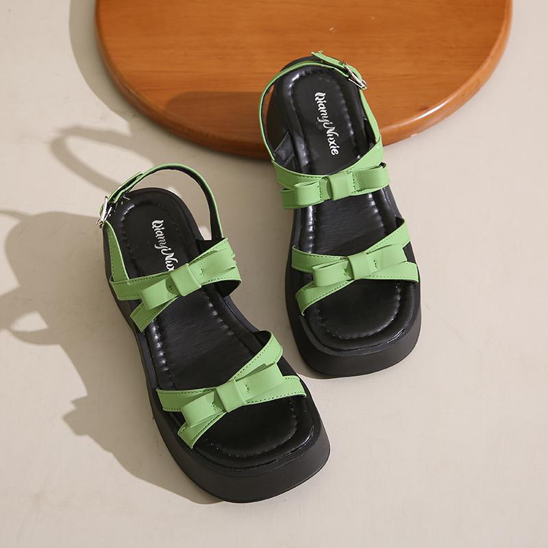 

Fashion Roman Style New Fashion Flat Platform Women s Shoes Sandals Summer High Heels Casual Women s Sandals Shoes for Women 35 зелёный