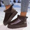 Fashion 2025 New Thick Plush Platform Snow Boots Women Winter Warm Fur Cotton Shoes Woman Faux Suede Slip-On Ankle Boots Padded Shoes