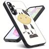 Cute Cartoon Black And White Cow For Samsung Galaxy S25 S24 S23 Ultra S22 S21 Plus S20 Black Soft Silicone Protective Case