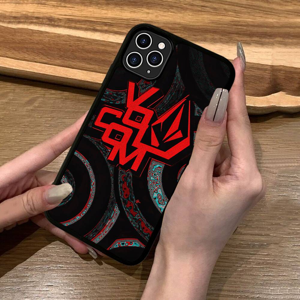 Well-known Skateboard V-VOLCOMs Brand For IPhone 17 16 15 14 13 Pro 12 11 Pro Max Hard PC+TPU Phone Cases Back Cover