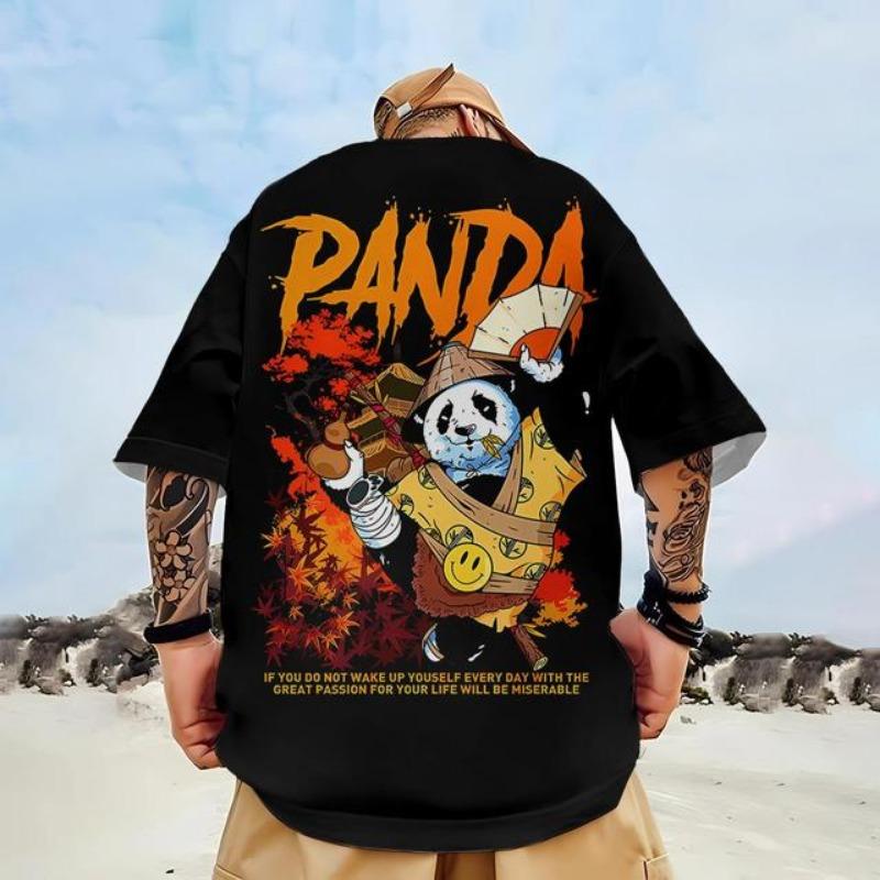 

Футболки с животными для мужчин с принтом 3D панды, новая модная футболка с коротким рукавом, летняя повседневная мужская одежда, свободные свитшоты больших размеров S