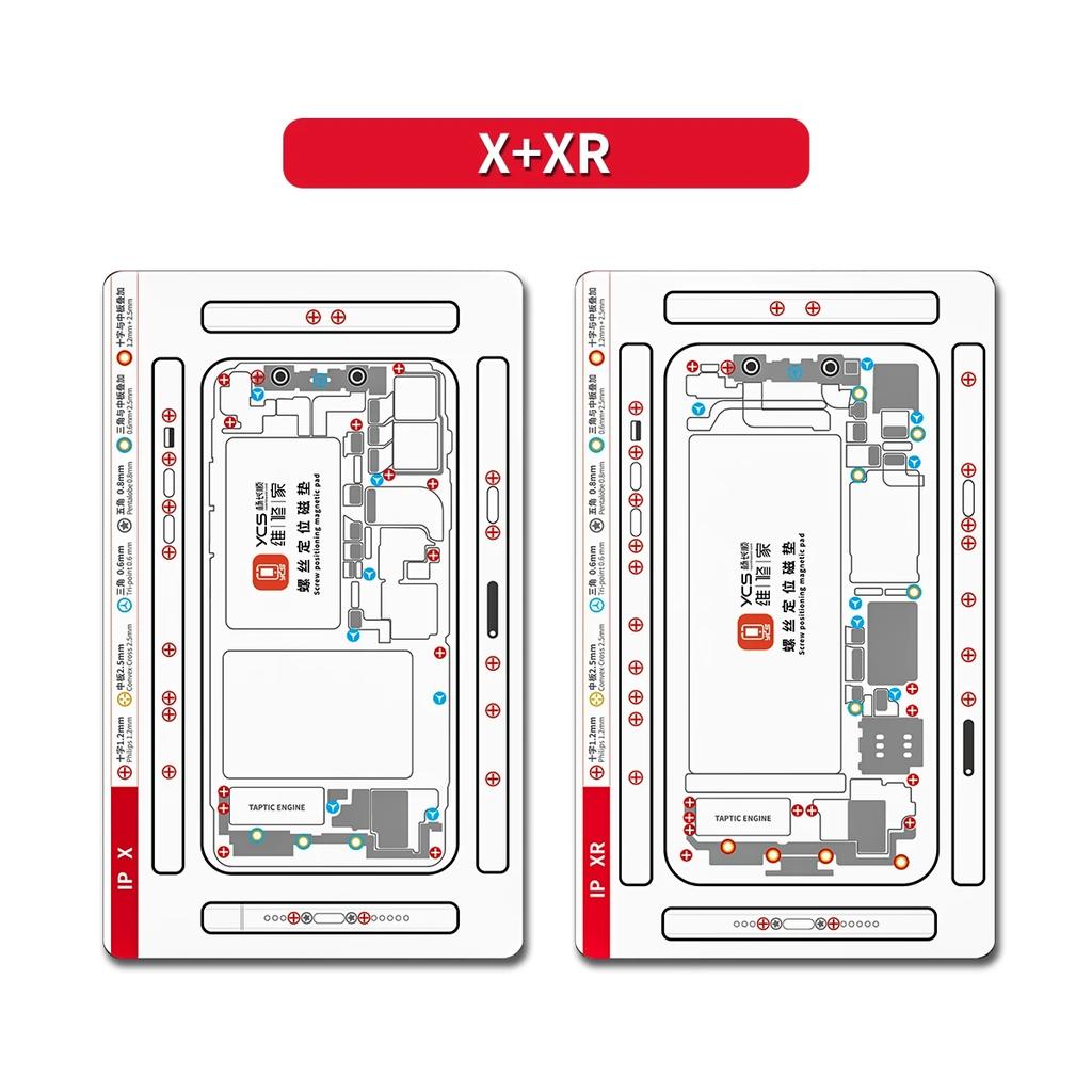 YCS Screw Storage Magnetic Pad For iPhone X XR XS 11 12 13 14 15 16 PRO MAX PLUS MINI Screw Memory Pad Storage Repair Tools