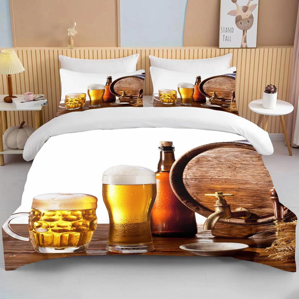10 Sizes Beer Patterns Duvet Cover Sets Race Car Bedding Sets With Pillowcases For Teens Boys Adult Bedroom Decor Bedclothes
