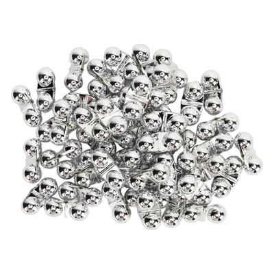 50PCS Fishing Double Rattle Metal Sea Fishing Attractor Bell Beads with Plastic Case for Luring