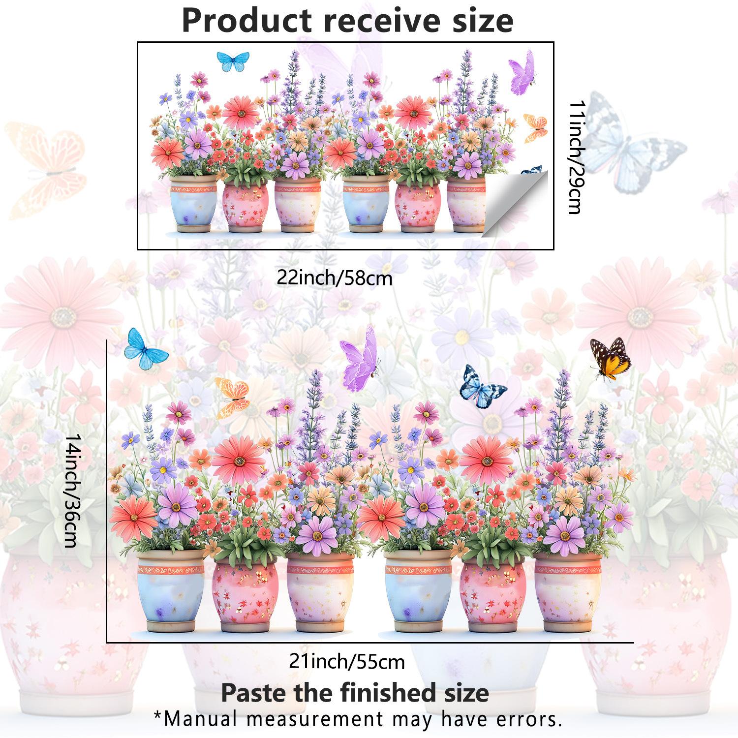 

Simulated Bouquet Butterfly Self-adhesive Living Room Bedroom Wall Decoration Sticker