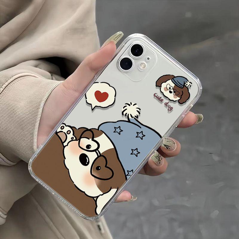 

Purple Rabbit Cartoon Backpack for Apple 16/17 Pro Max & 13/14/15 - Precise Hole Soft Shell iPhone 14 Pro