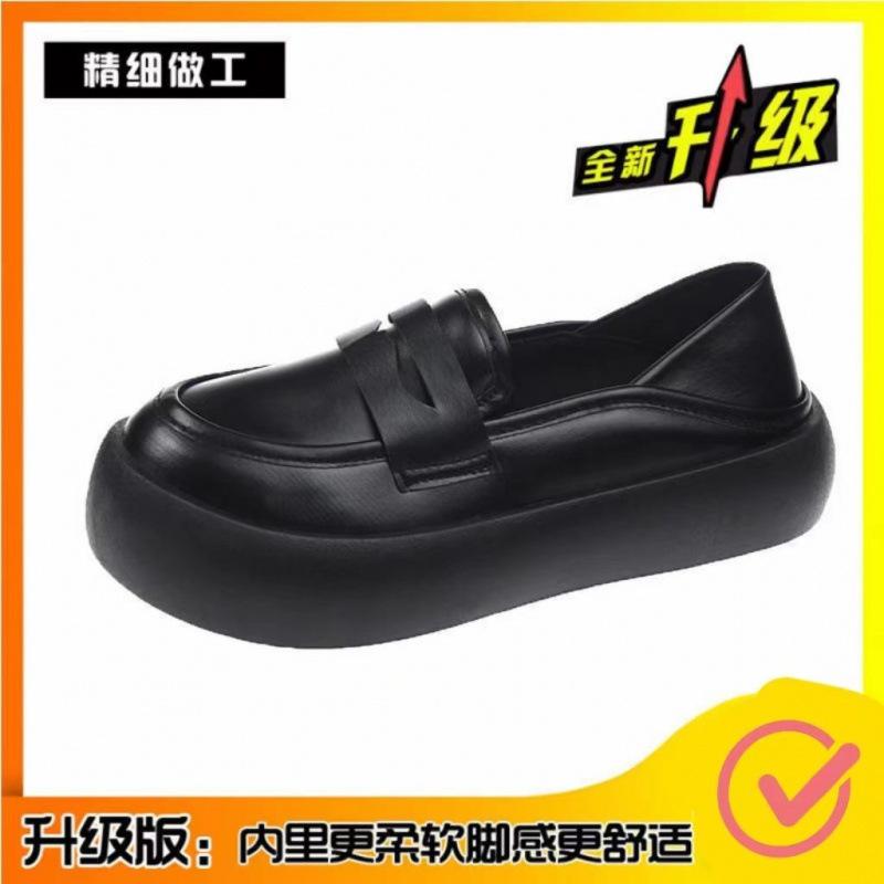 Women's shoes, ugly and cute bread shoes, two lazy people, one pedal, loafers, Doudou shoes, thick-soled muffin, low-top shoes, little white shoes.