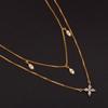 Double Layer Chic Design Gold Vermeil Necklace - 925 Sterling Silver