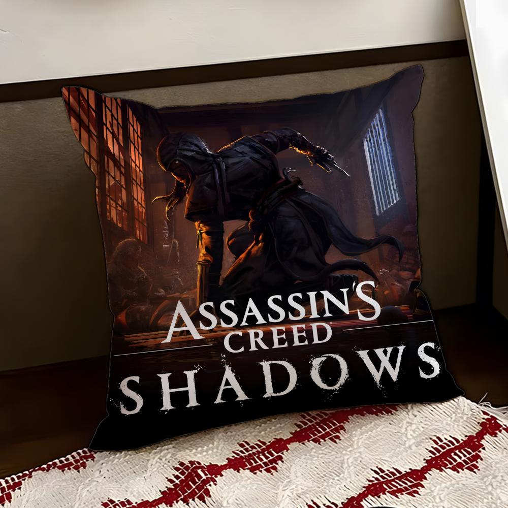 Federa per Cuscino Assassin's Creed SShadows Reversibile Morbida Resistente per Casa Auto Uso Multi-Scena per Comfort Quotidiano
