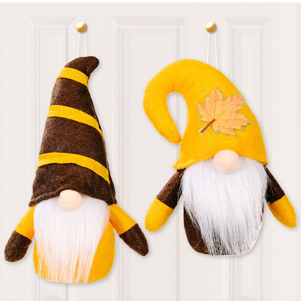 Herbst Ahorn Wichtel Blatt Zwerg Wolle Stoff Gesichtslos Hängepuppe Anhänger Desktop Figuren Heimdekorationszubehör Kindergeschenk