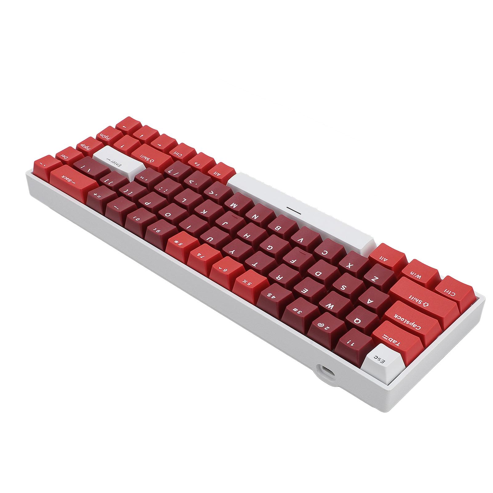 

60% беспроводная механическая клавиатура RGB 68 клавиш Bluetooth 2.4Ghz Type C проводная компактная игровая клавиатура