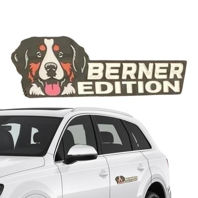 Acrylic Dog Badge 3D Dog Emblem Car Badge Sticker Fun Car Exterior Decorations Rectangle Car Emblems And Badges For Cars
