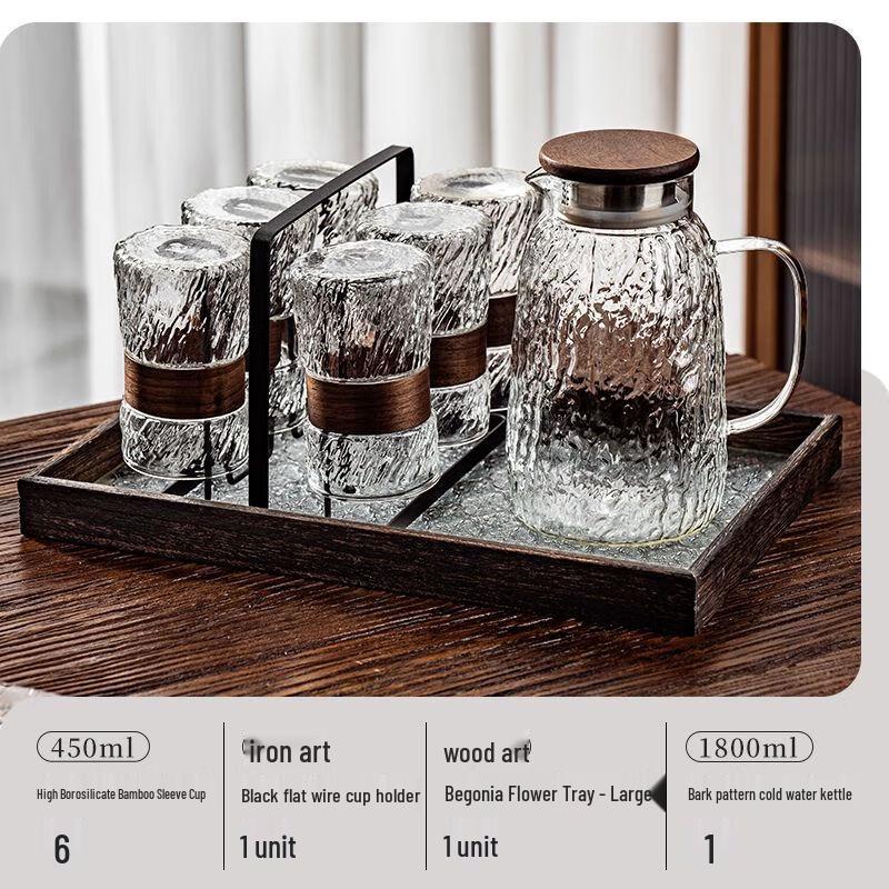 Jia Kang Ming Embossed Heat-Resistant Glassware Set