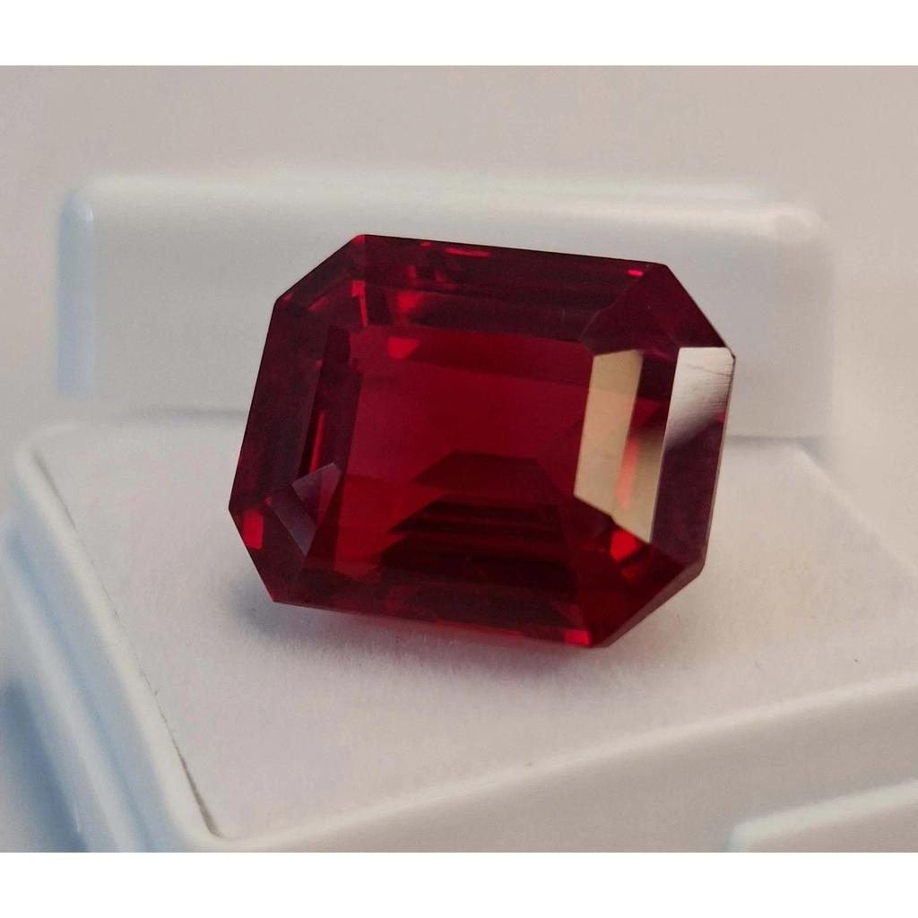 Natural Red Ruby Mozambique Emerald Cut 21-23 Ct Fabulous Certified Gemstone