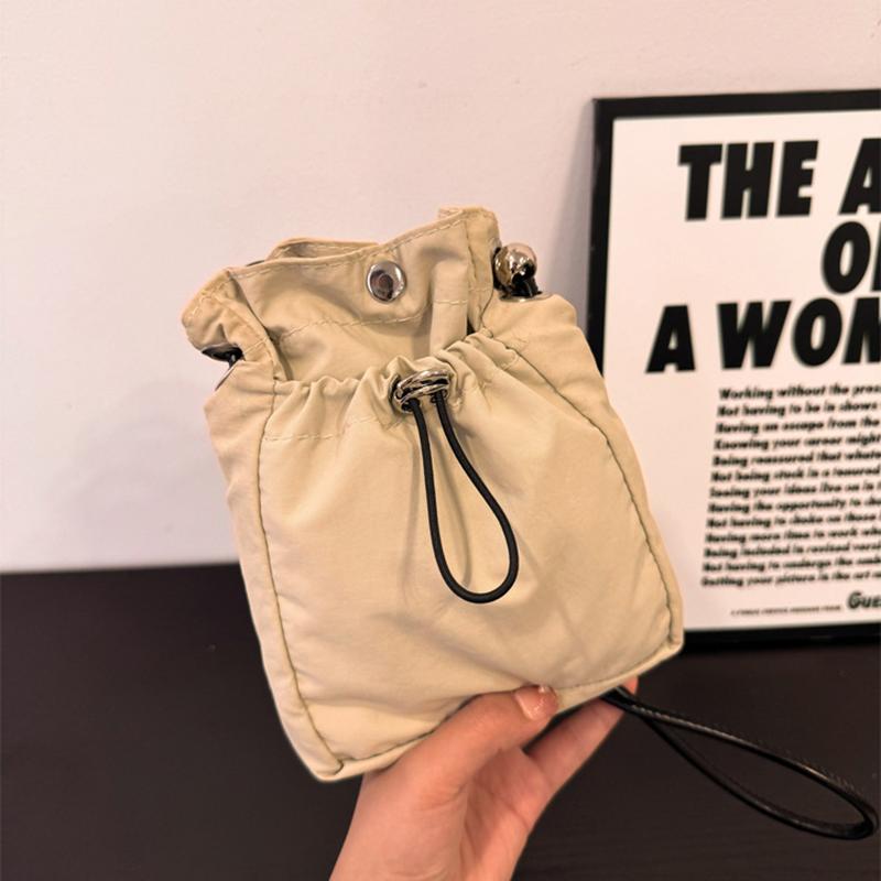 Fashi Women's Bag Lightweight Shoulder Bag Drawstring Sports Mini Mobile Phe Crossbody Bag