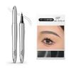 Aopoka Waterproof Eyebrow Waterproof and Easy to Available in 3 Colors Two-Prong Pencil, Long-Lasting Sweat-Proof, Long-Lasting, Natural-Looking