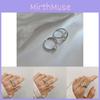 Korean Daejeon Hollow Heart Shaped Love Ring For Women Adjustable Pure Silver Design