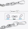 304 Stainless Steel Chain: Long & Short Links for Clothesline, Pet Chain, Swing, Guardrail, Lifting, and Chandelier.