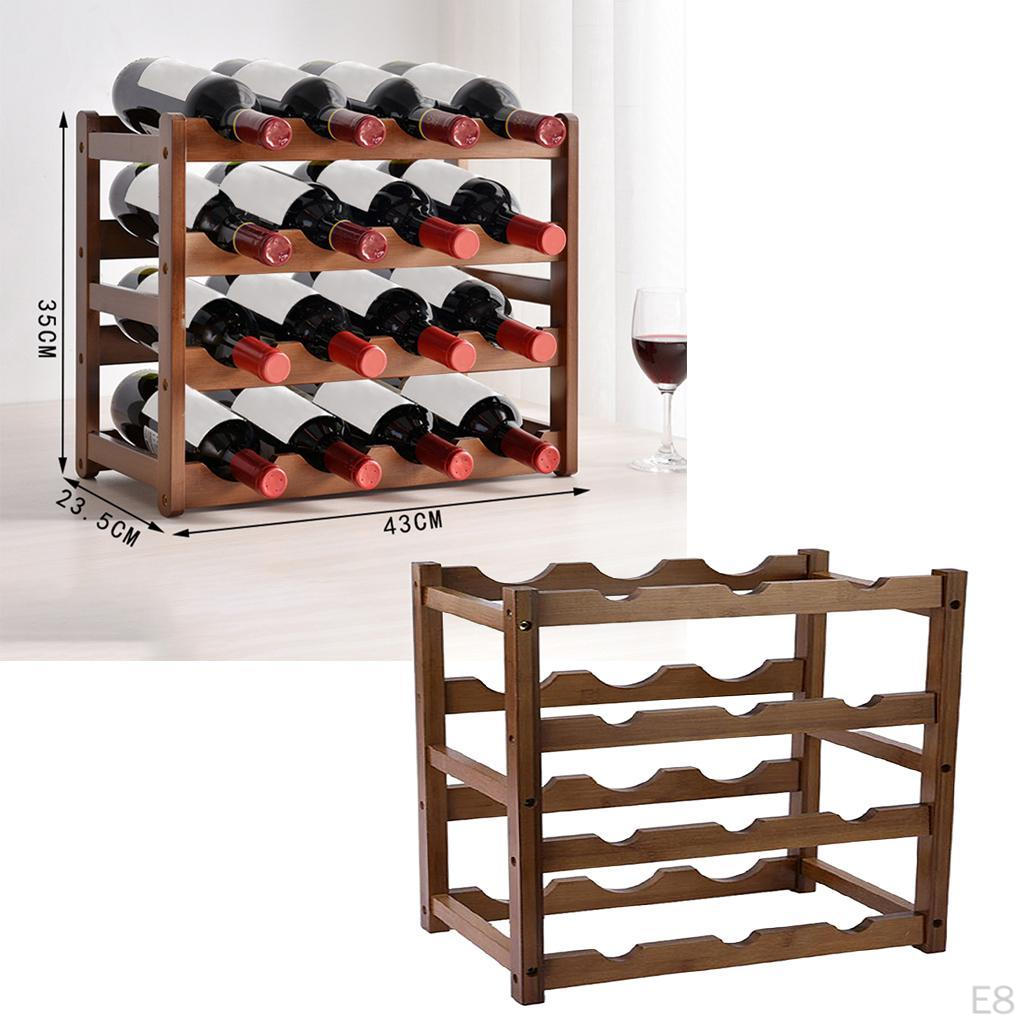 RACK Holder Wood Stand Bottle Storage Shelf