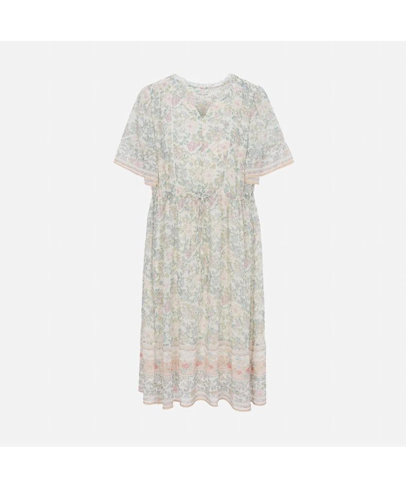 THURSDAY ISLAND Flower Border Frill Dress_T254Mop345W