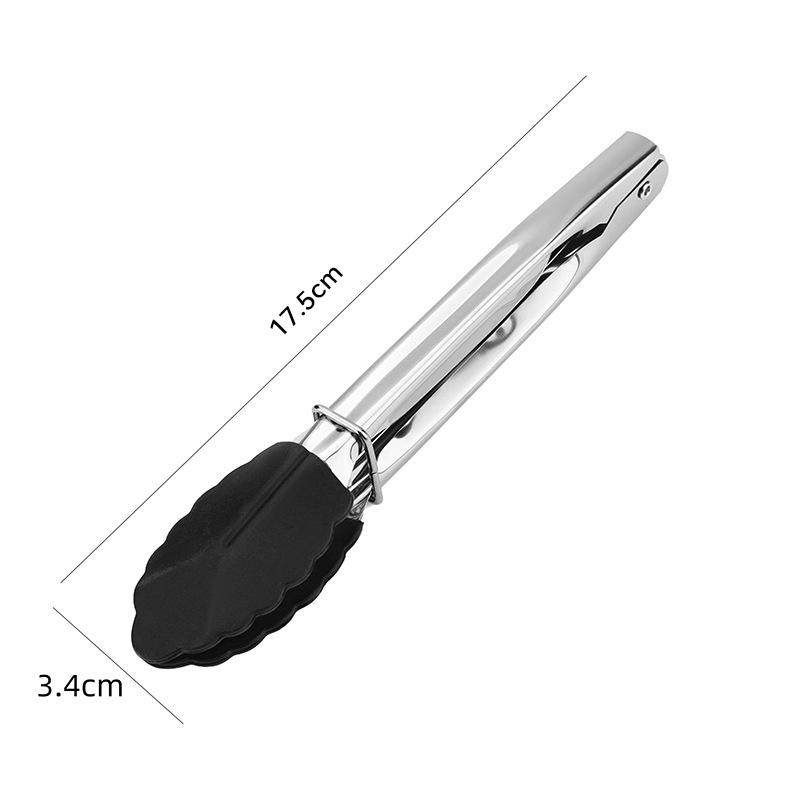 

7inch Silicone Kitchen BBQ Tongs Stainless Steel Locking Cooking Tongs with Silicone Tips Non-Slip Food Tongs for Cooking