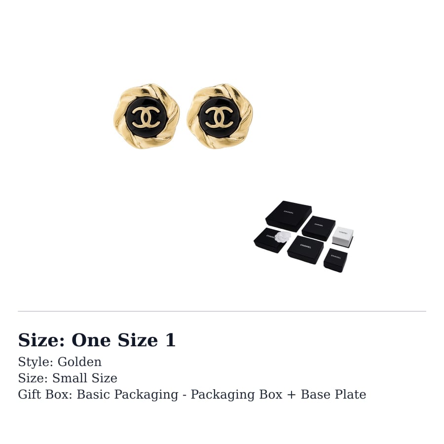 Chanel Metal Stud Earrings Women's Gold AB8734-B08640-NJ235