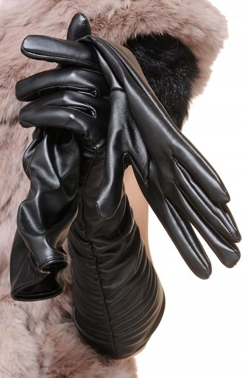 Brown Women' GLOVES Stylish Snake Skin Slightly Shiny Autumn/winter