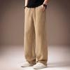 High-end Italian Old Money Fengtencel Linen Scimitar Casual Pants Men's Summer Thin Loose Straight Wide-leg Trousers