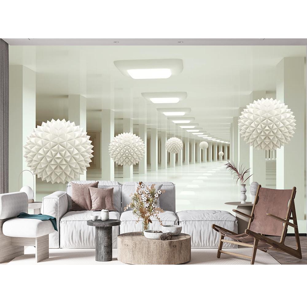 Modern 3d Abstract Large Mural Space White Ball Wall Mural Living Room Bedroom Tv Background Wallpaper