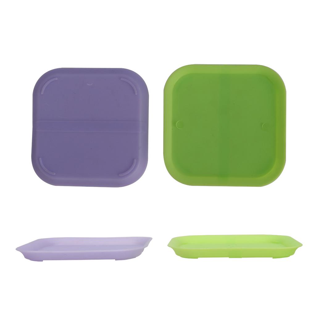 6cm * 6cm Square Plastic Flower Pot Tray Colorful Durable Resin Plant Flower Pot Gloss Planter Home Garden Decoration 5 Pcs